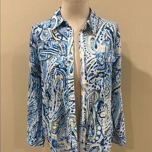 Chico's Blue Paisley Shirt
